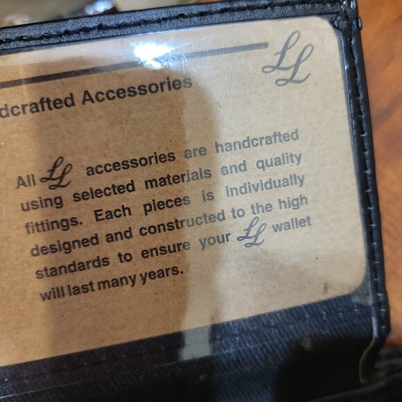 Texas concho mens Wallet Western Short Bifold Ostrich pattern black faux leather - Picture 5 of 13